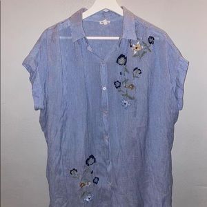 Floral button up blouse